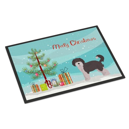 Carolines Treasures 18 x 27 in. Aussiedoodle No.1 Christmas Tree Indoor or Outdoor Mat CK3800MAT